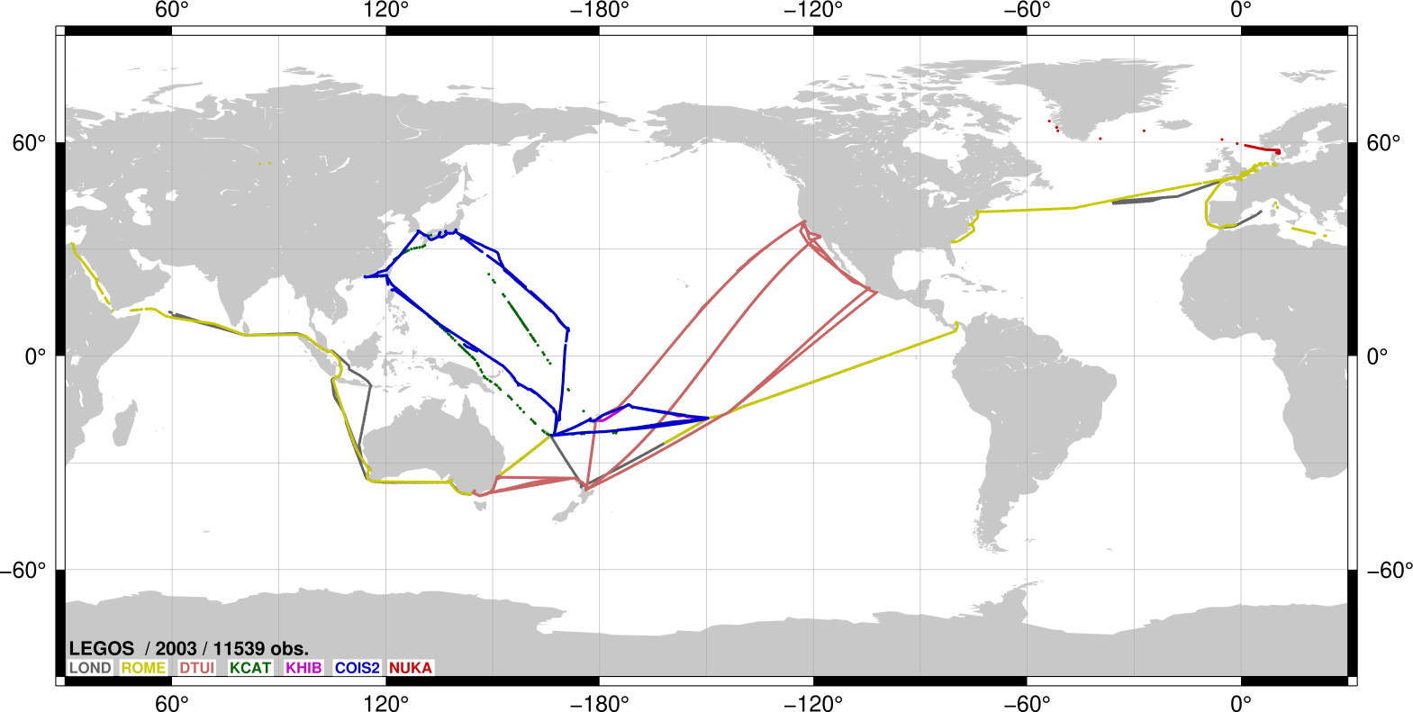Spatial distribution during 2003