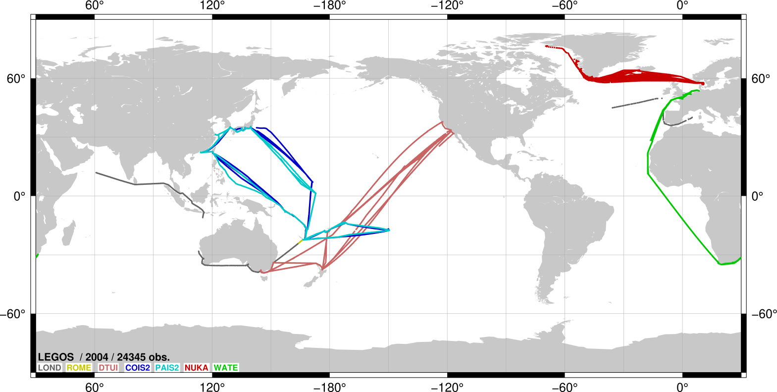 Spatial distribution during 2004
