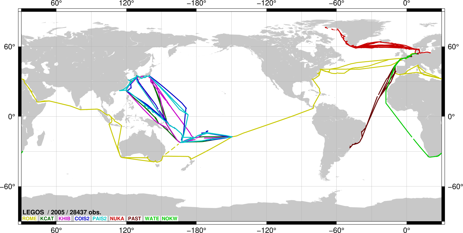 Spatial distribution during 2005