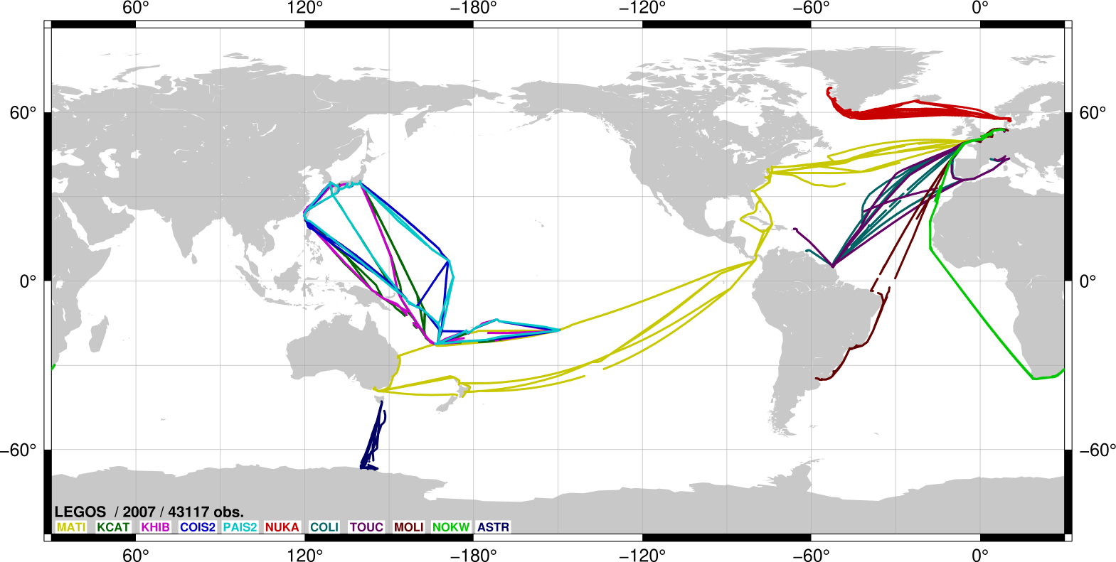 Spatial distribution during 2007