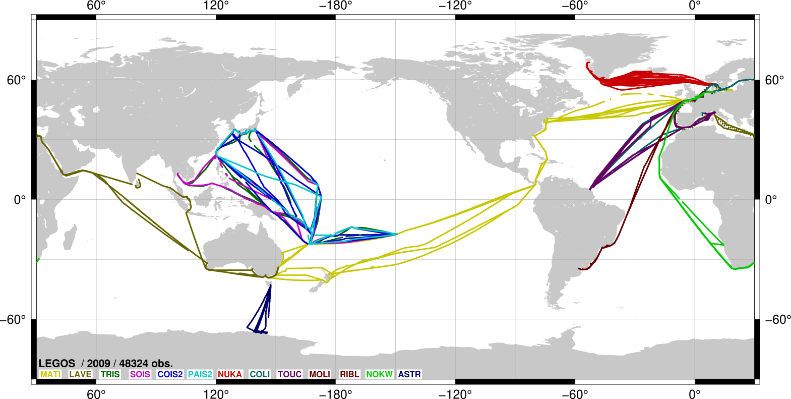 Spatial distribution during 2009