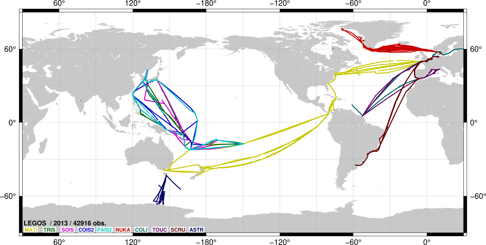 Spatial distribution during 2013