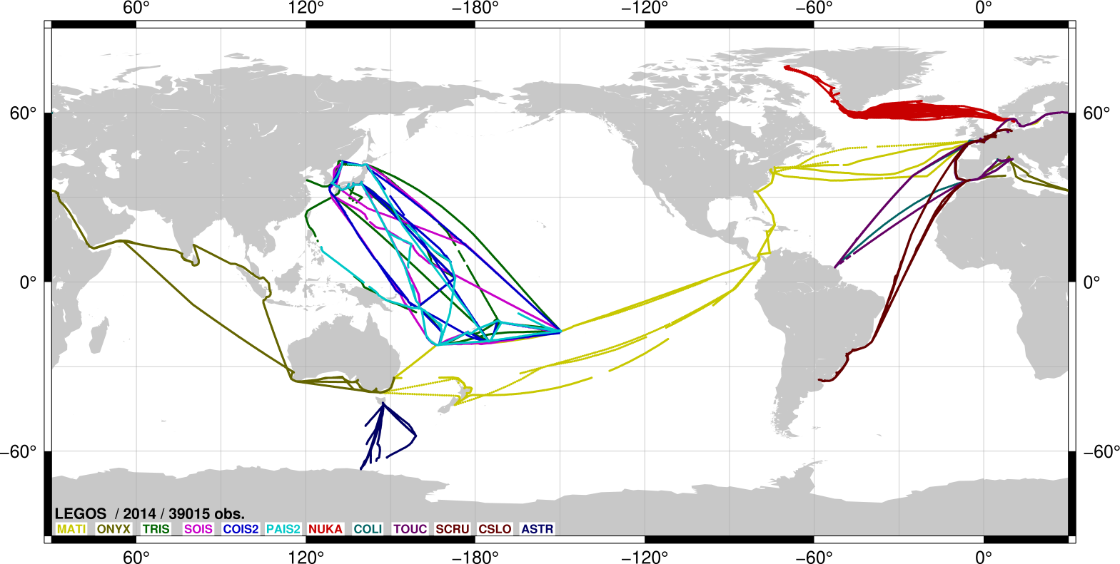 Spatial distribution during 2014