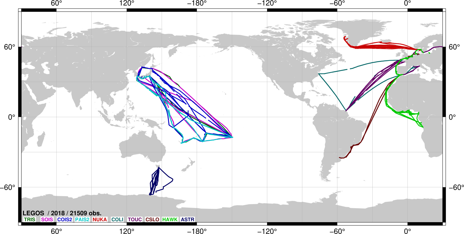 Spatial distribution during 2018