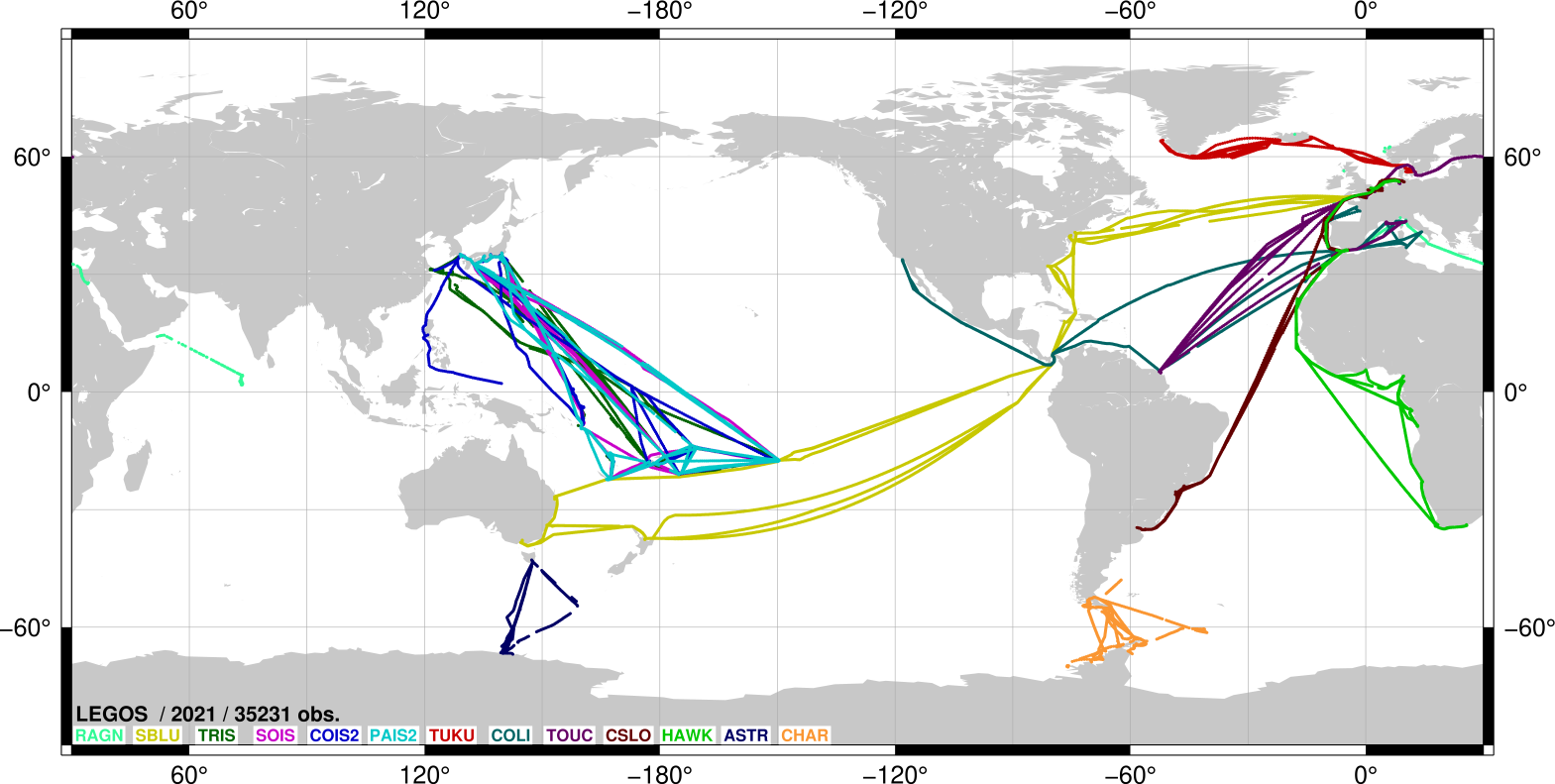 Spatial distribution during 2021