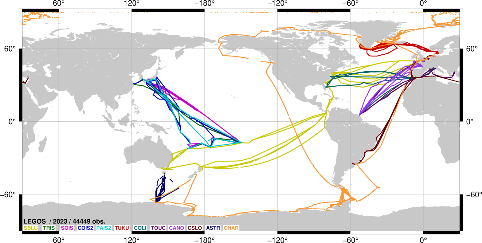 Spatial distribution during 2023
