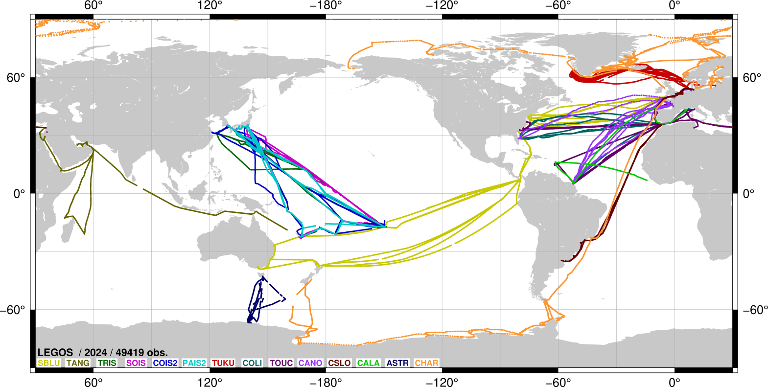 Spatial distribution during 2024
